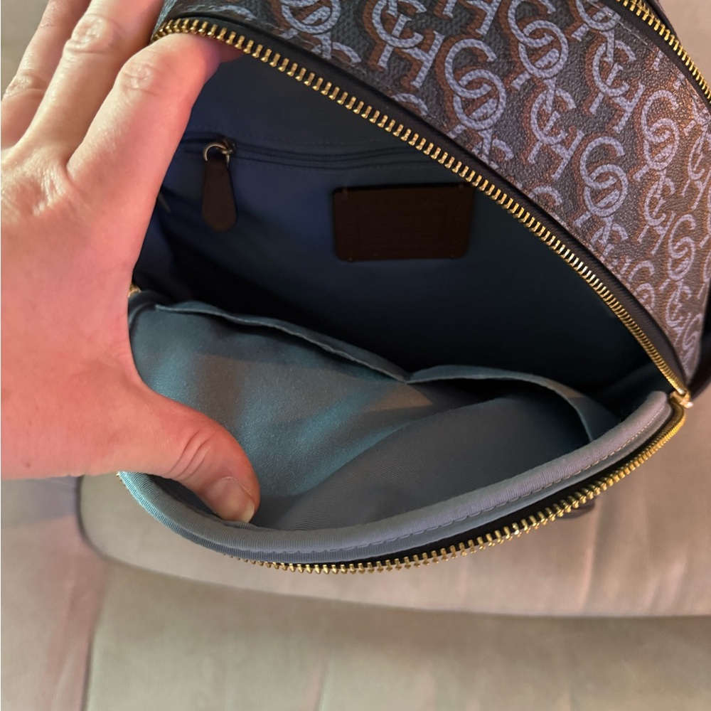 Coach Monogram Mini Backpack in Black and Brown - Picture 4 of 7